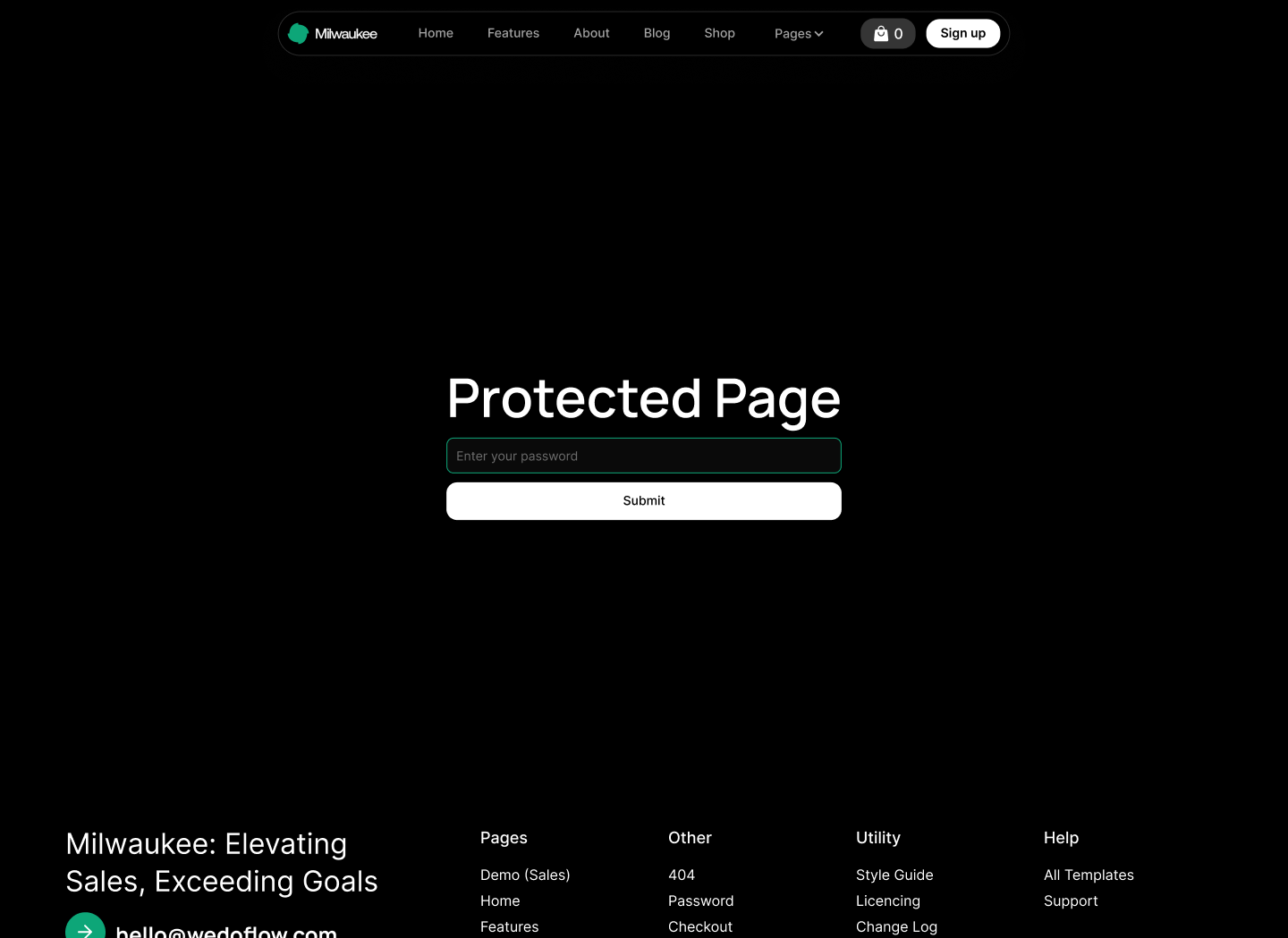 Saas Webflow Template - Milwaukee - Designed by Azwedo.com and Wedoflow.com