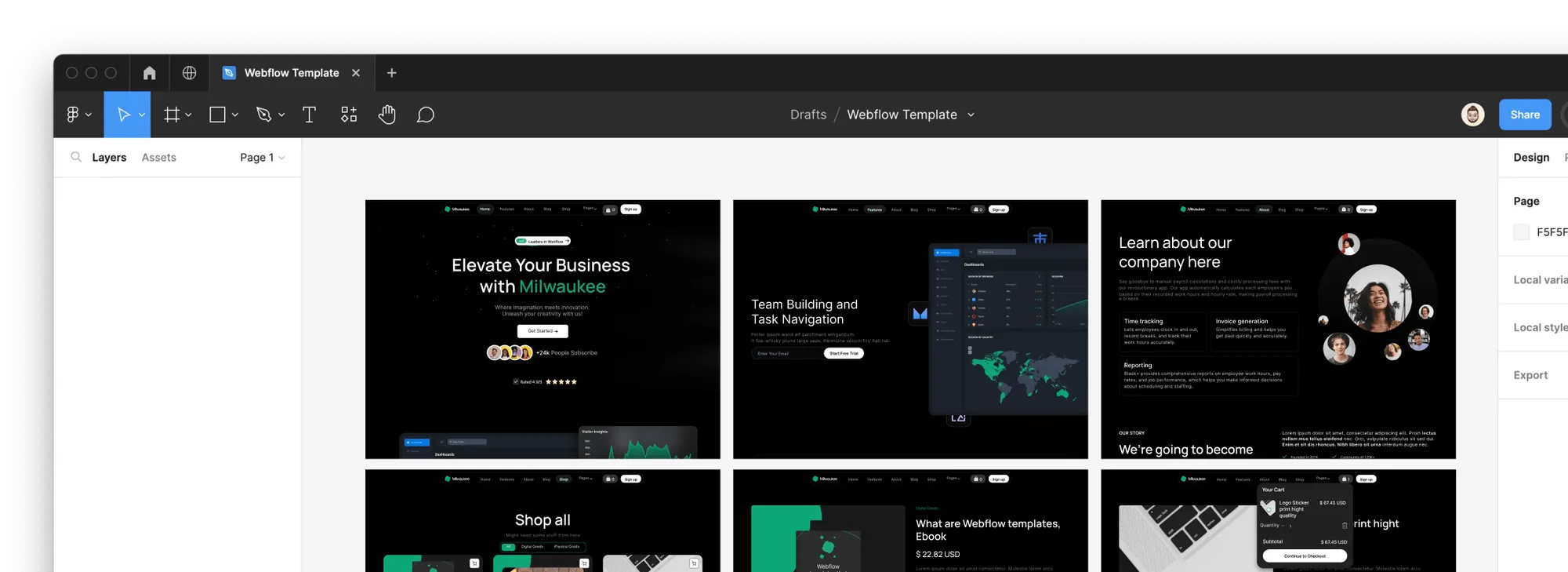 Saas Webflow Template - Milwaukee - Designed by Azwedo.com and Wedoflow.com