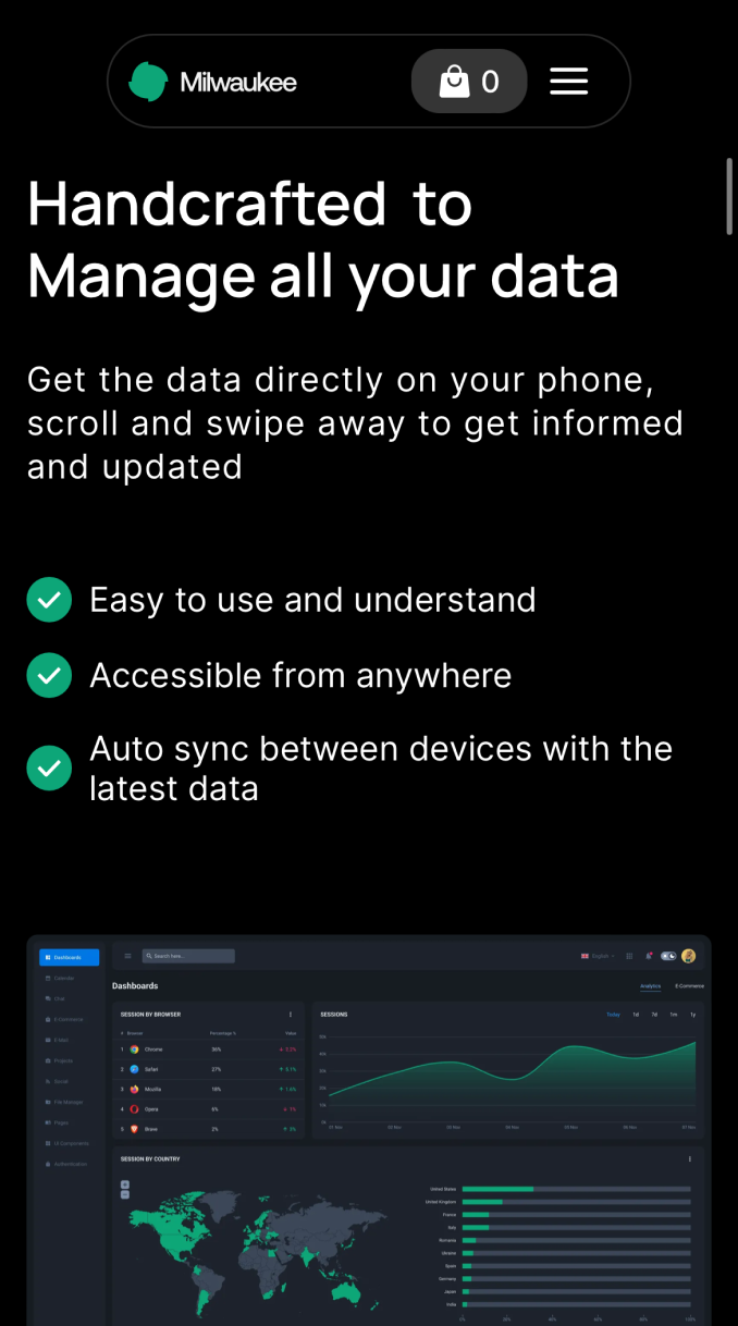 Saas Webflow Template - Milwaukee - Designed by Azwedo.com and Wedoflow.com