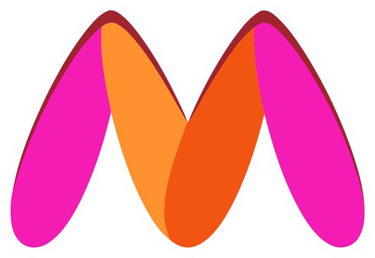 Stylized letter M logo with overlapping pink and orange segments.