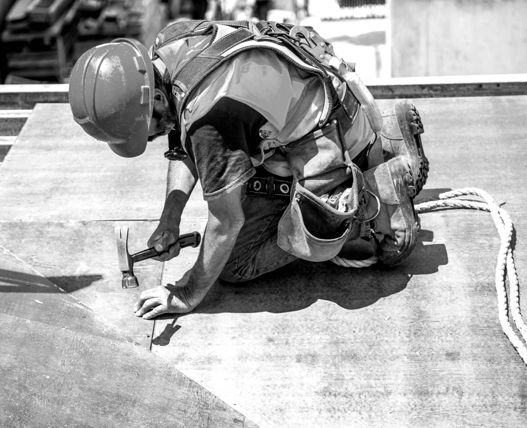 A specialist Roofer at work