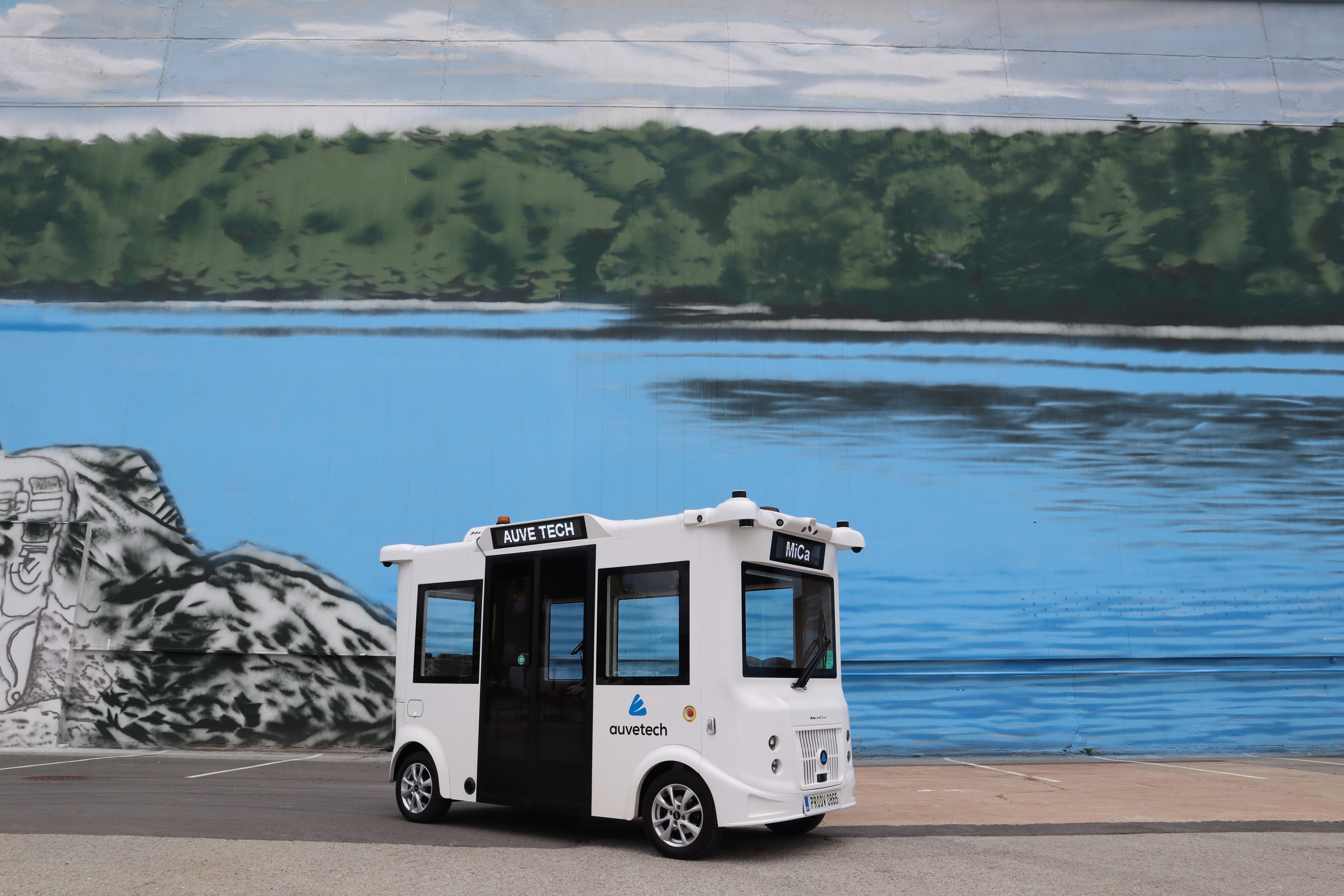 MiCa is an 8 seater autonomous shuttle developed by Auve Tech