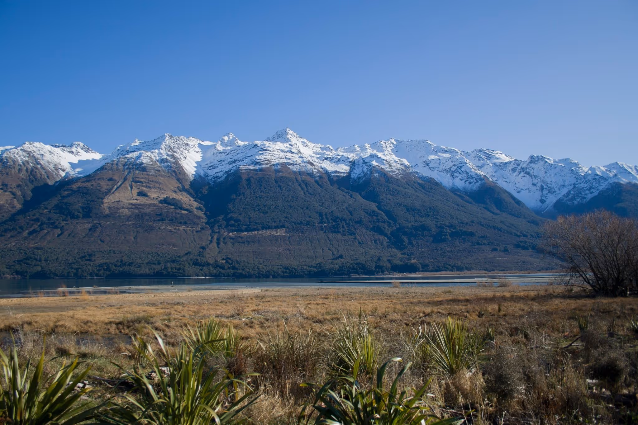 Queenstown-New-Zeland-snowy-montain-peaks