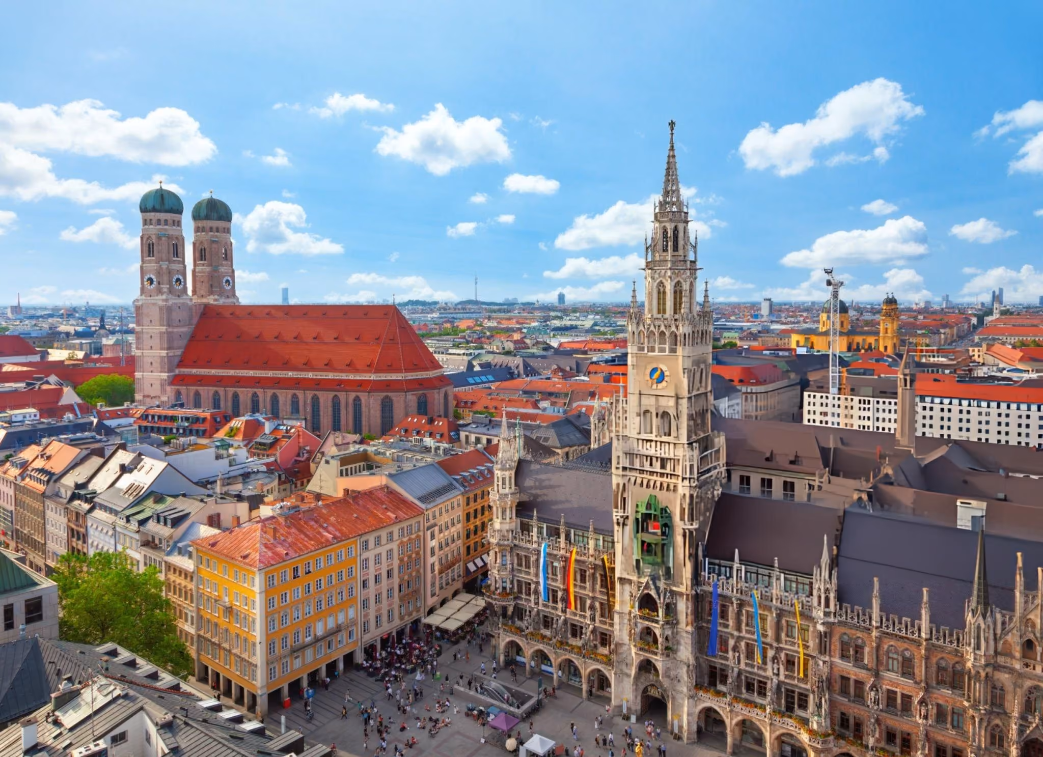 Marienplatz Square and New Town Hall in Munich, Germany