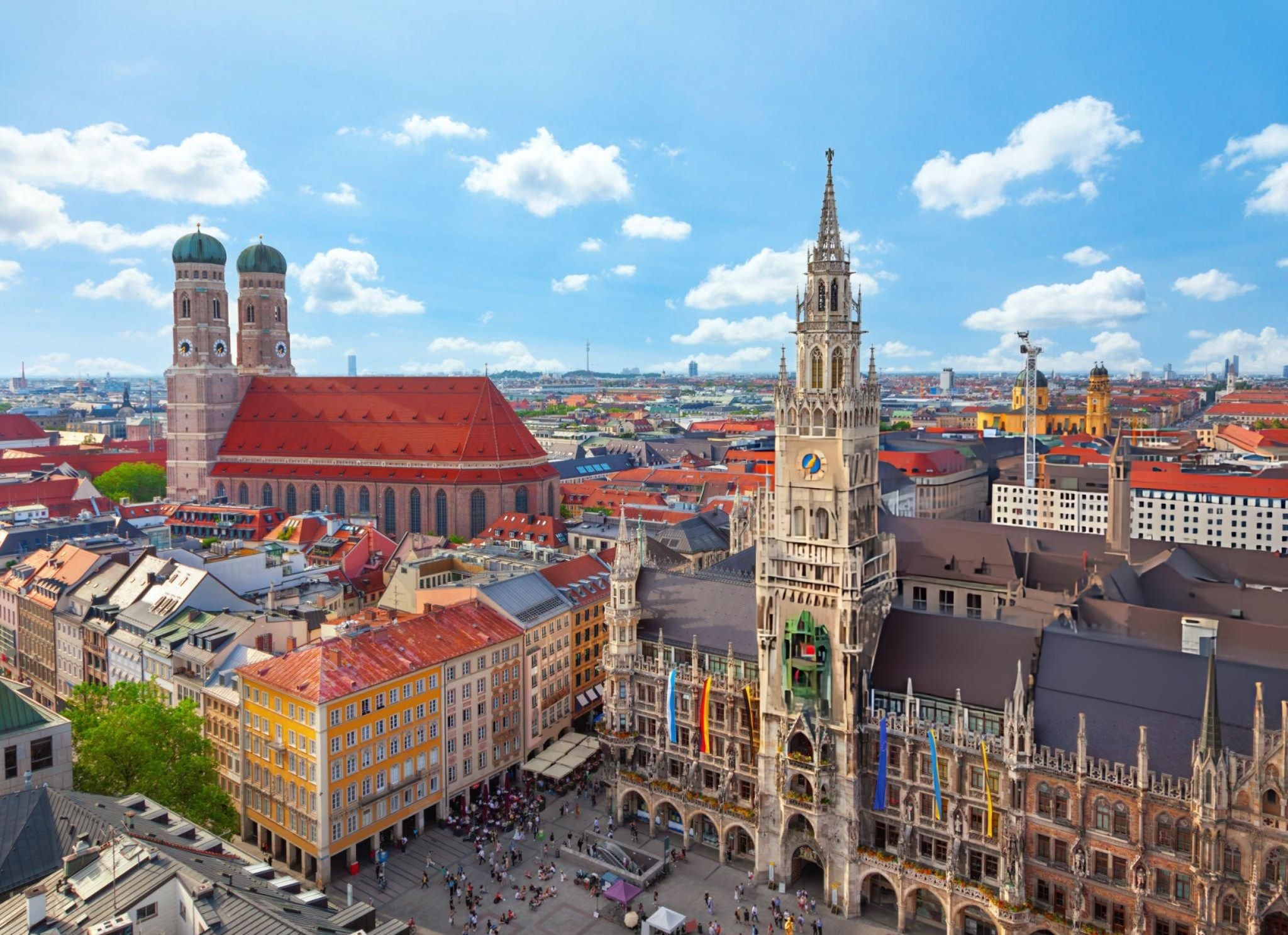 Marienplatz Square and New Town Hall in Munich, Germany