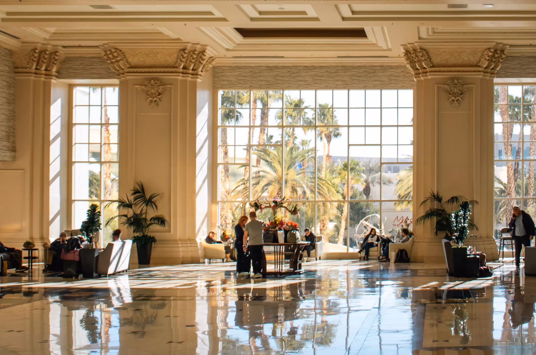 Family checking into hotel reception together