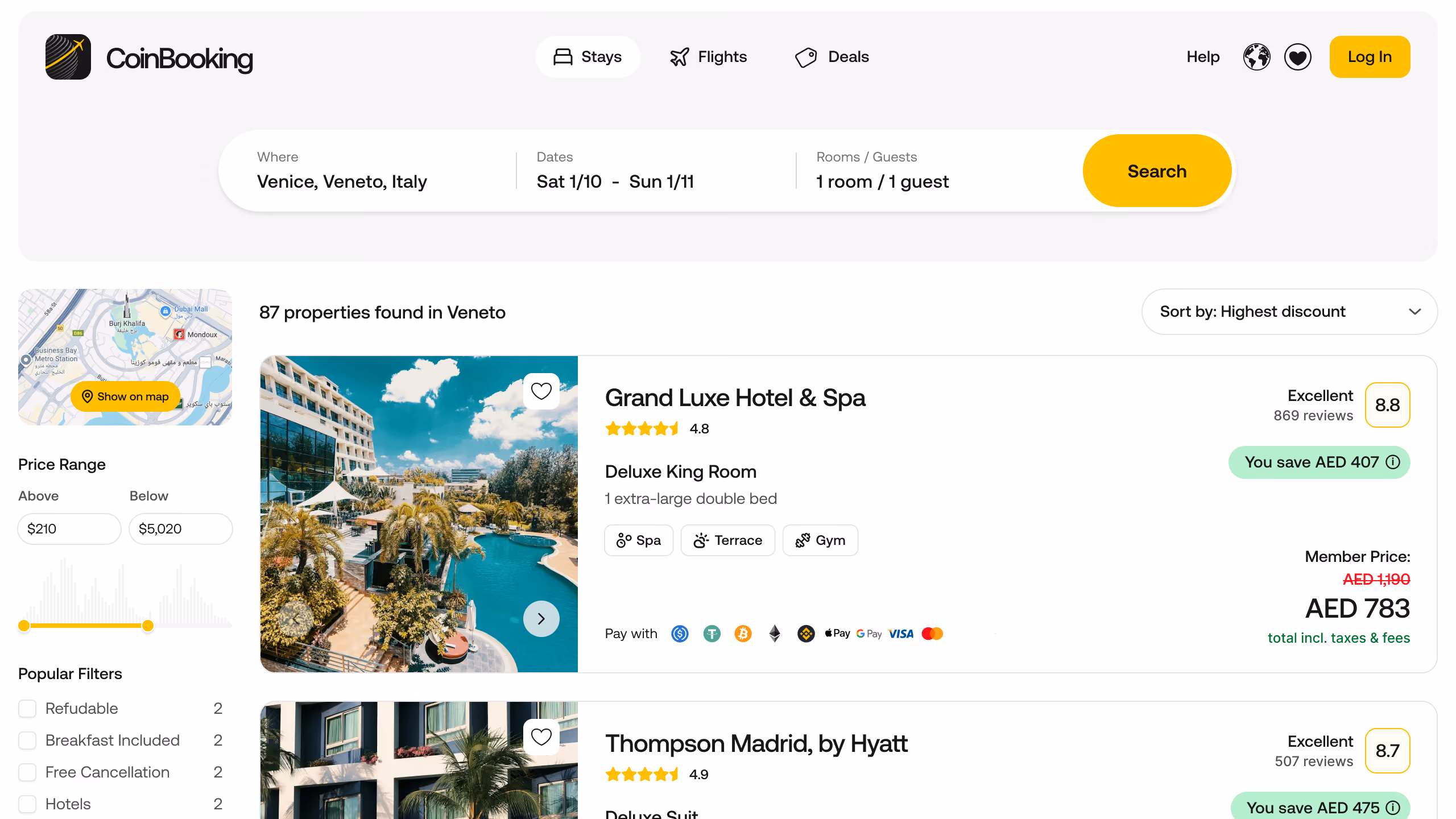 Book Discounted Hotels and Flights with KAIA on CoinBooking