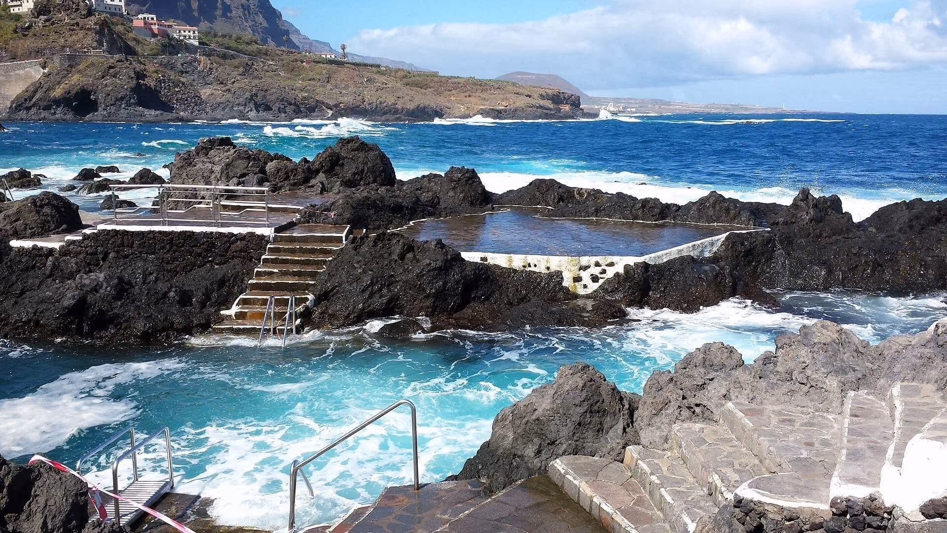Natural volcanic rock pools at El Caletón, Tenerife