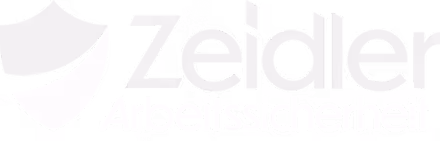 Logo von Zeidler Arbeitssicherheit mit Schildsymbol links.