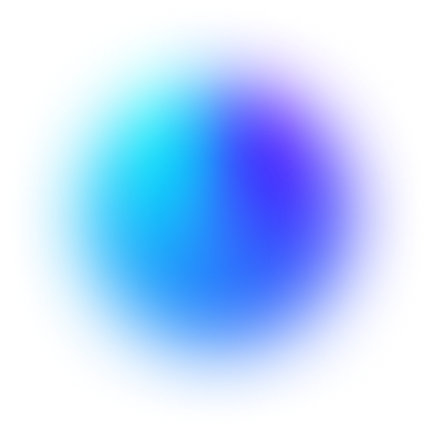Glowing circular gradient with blue and purple hues blending smoothly.