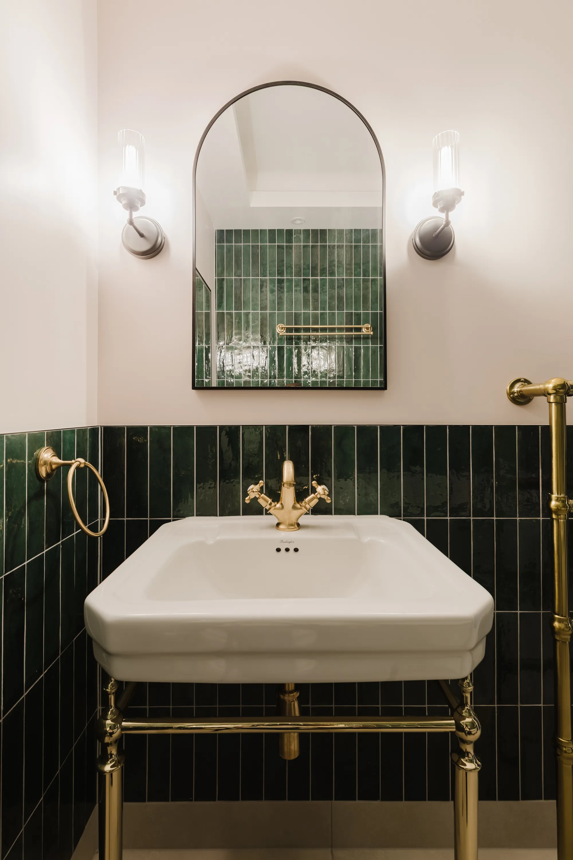 Emerald & Brass Bathroom | Norwood - gallery photo 2