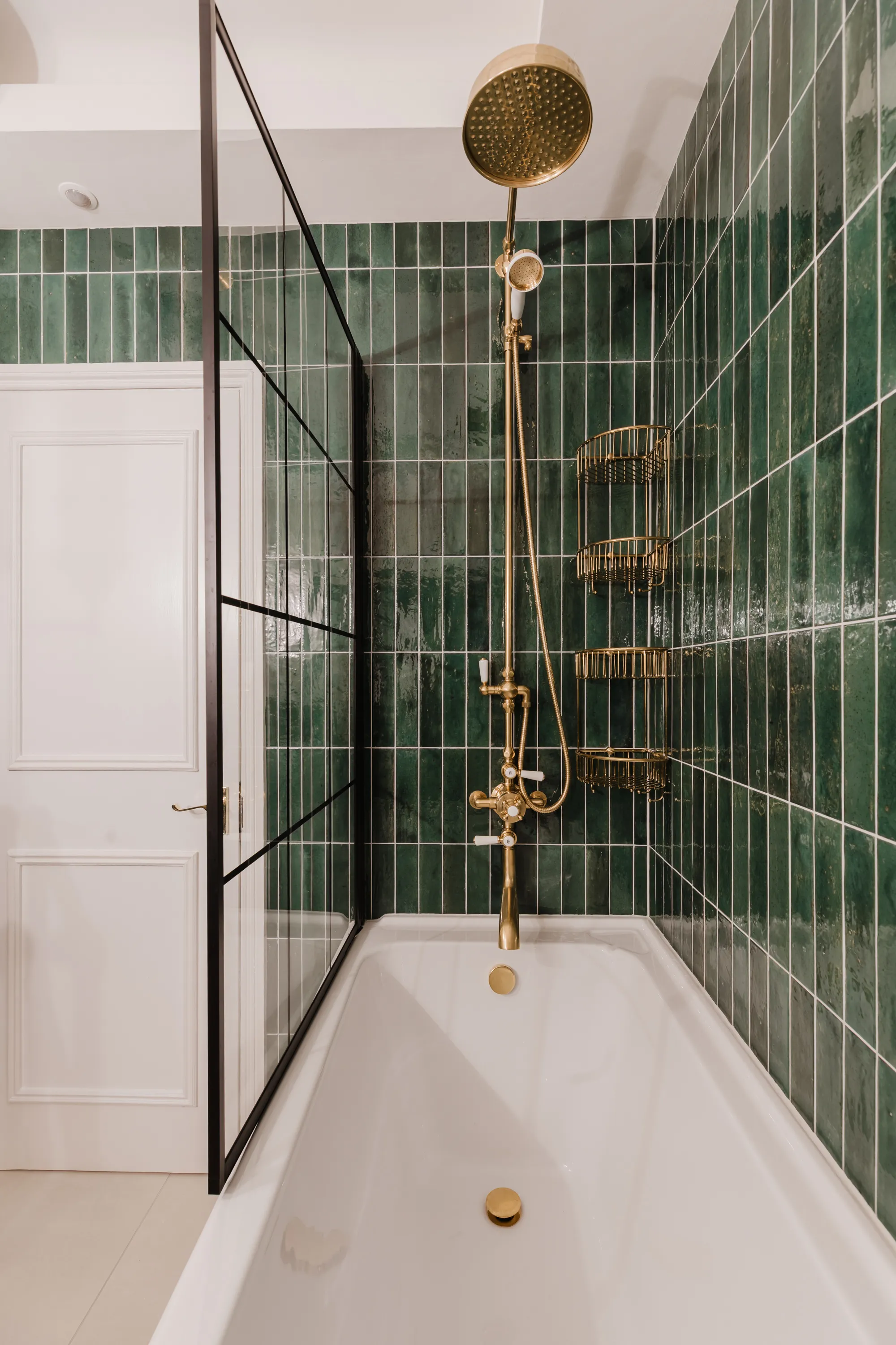 Emerald & Brass Bathroom | Norwood - gallery photo 3