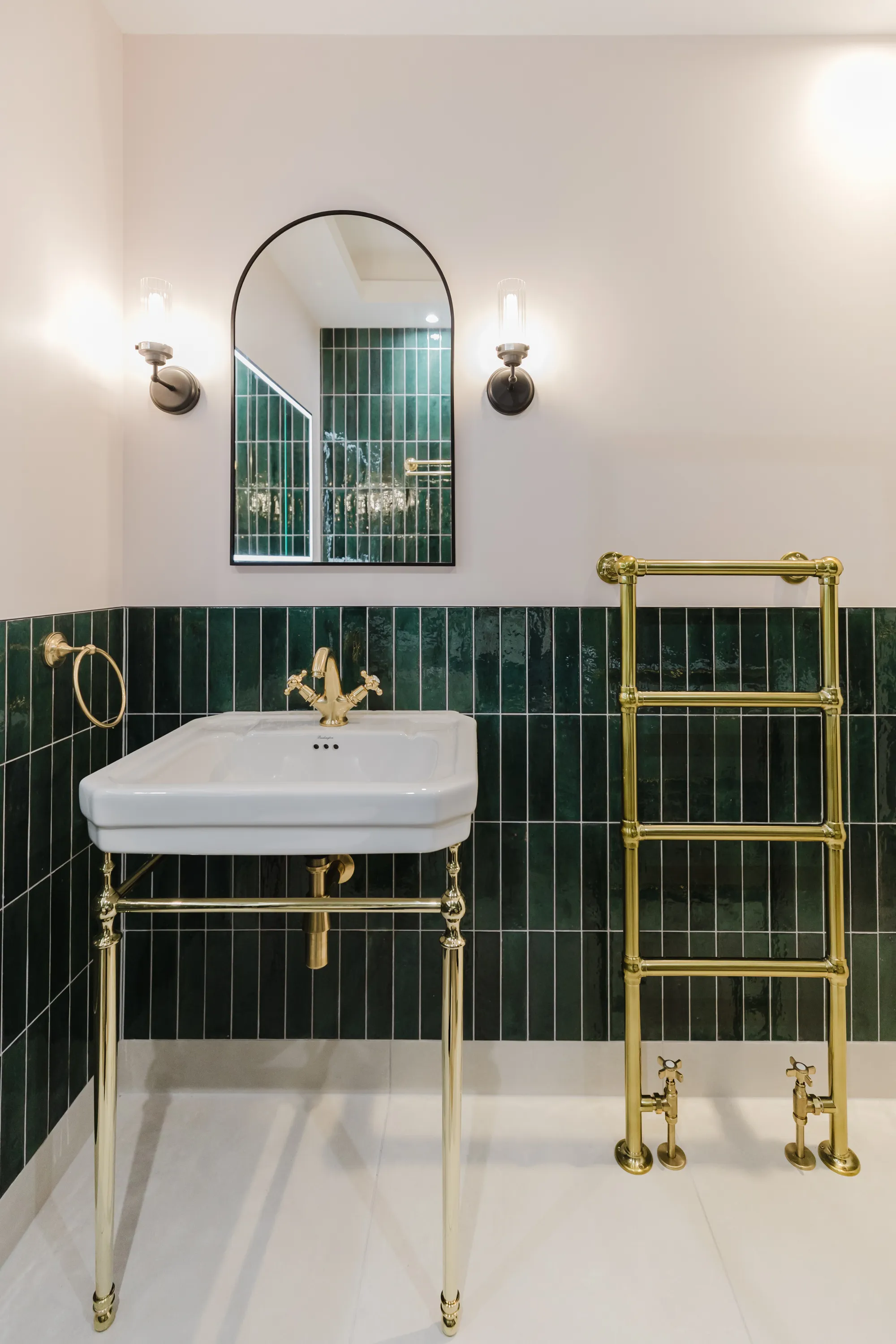 Emerald & Brass Bathroom | Norwood - gallery photo 5