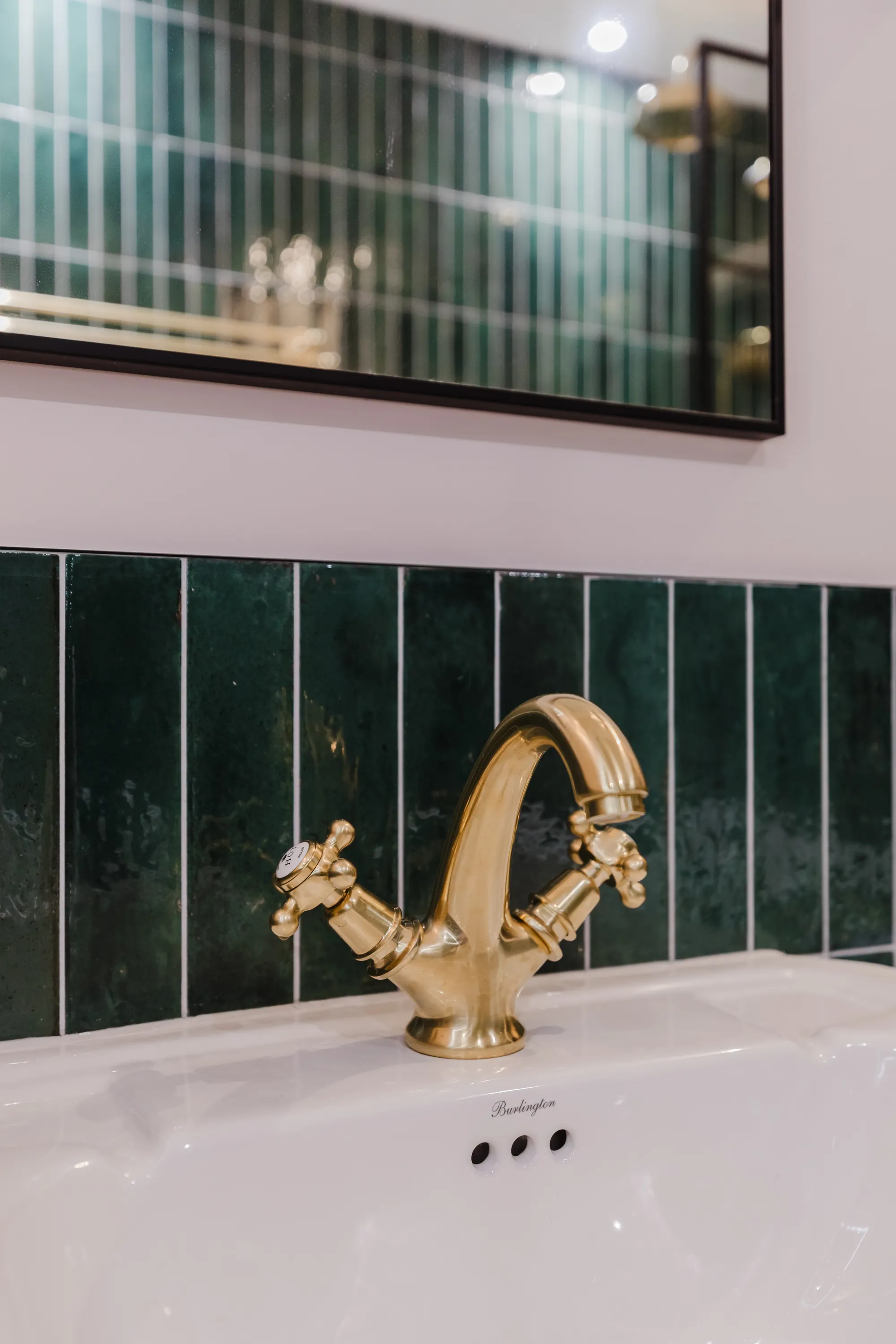 Emerald & Brass Bathroom | Norwood - gallery photo 7