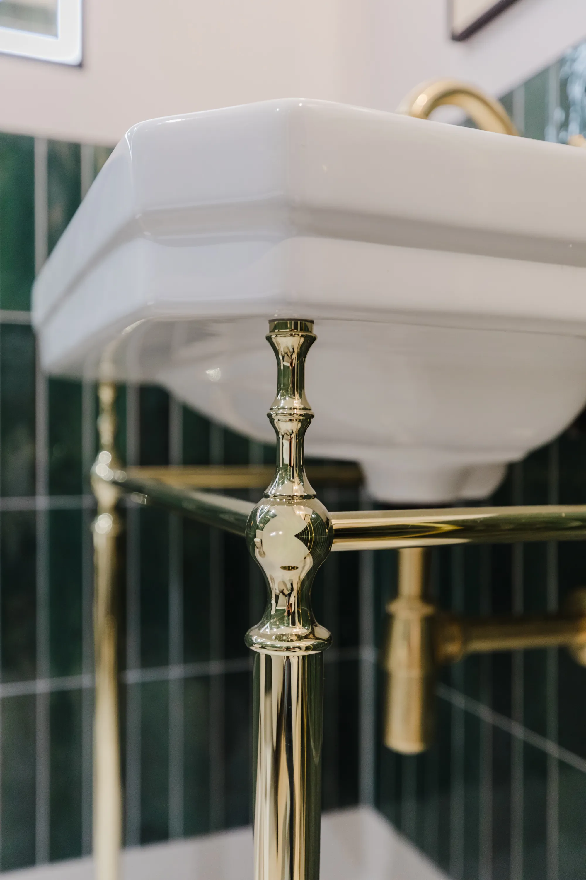 Emerald & Brass Bathroom | Norwood - gallery photo 8