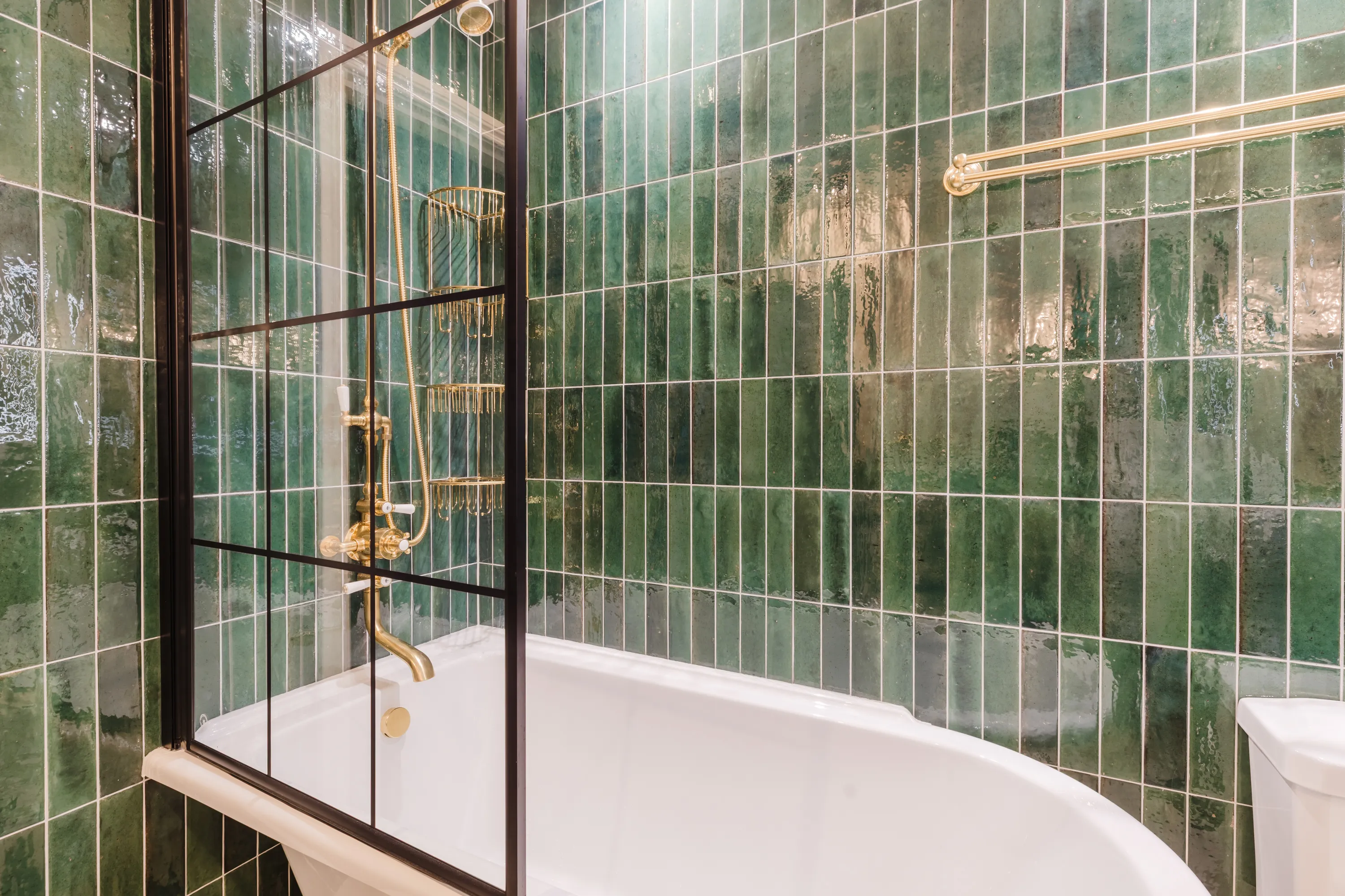 Emerald & Brass Bathroom | Norwood - gallery photo 6