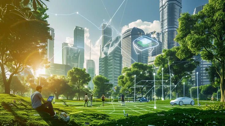 image of corporate office building (for a green tech/cleantech company)