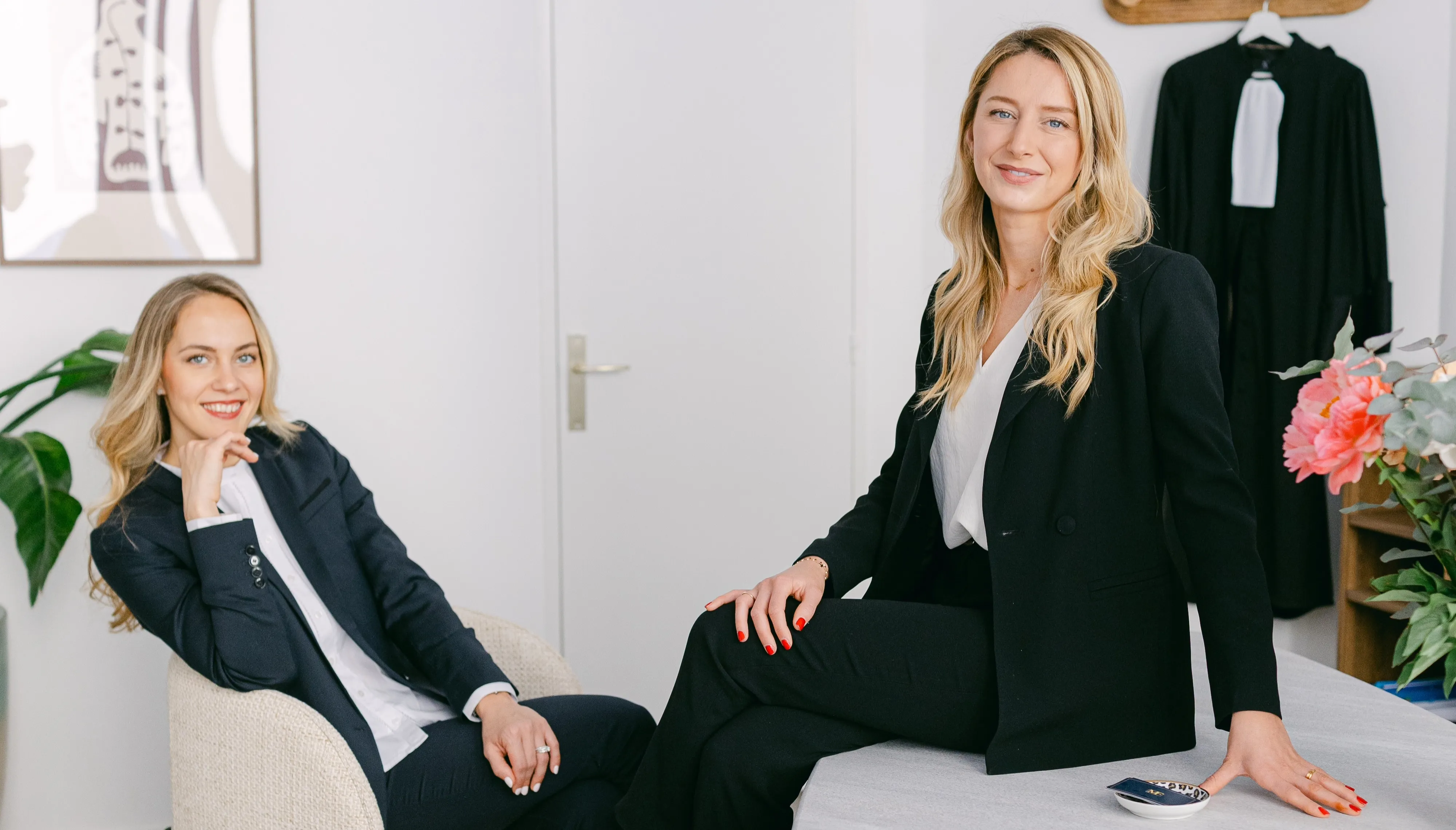 Two Nimbus Library founders in a minimalist office, showcasing the professional and versatile use of the library.