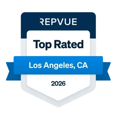 RepvUe Top Rated badge for Los Angeles, CA, in 2026.
