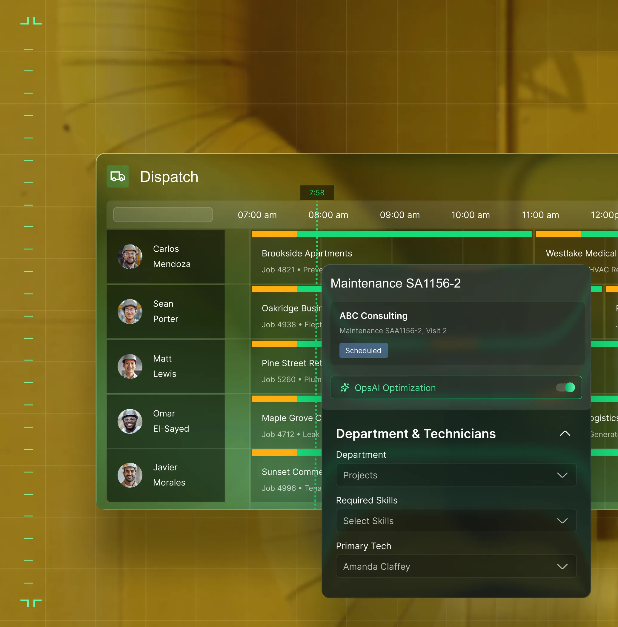 Schedule assistant screenshot