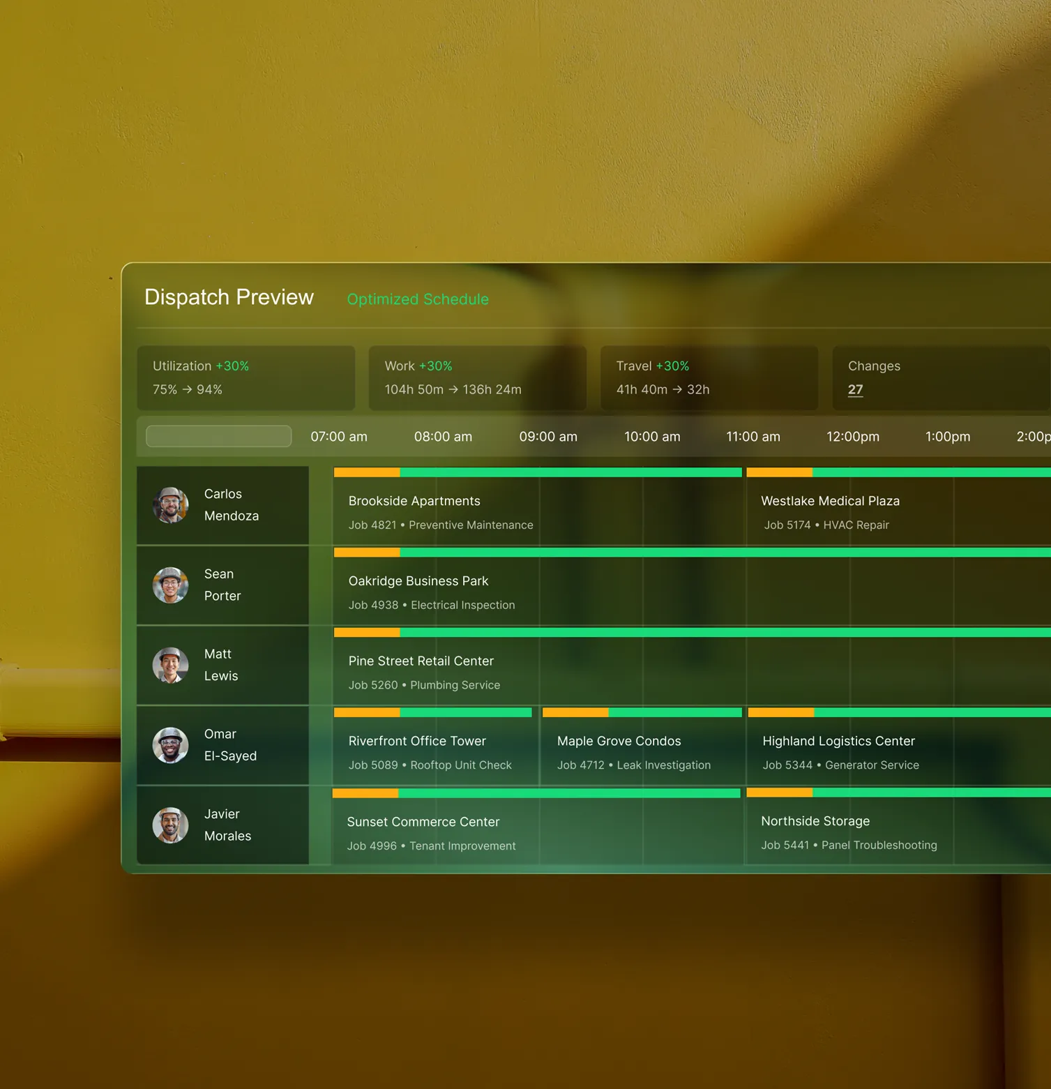 Service management screenshot