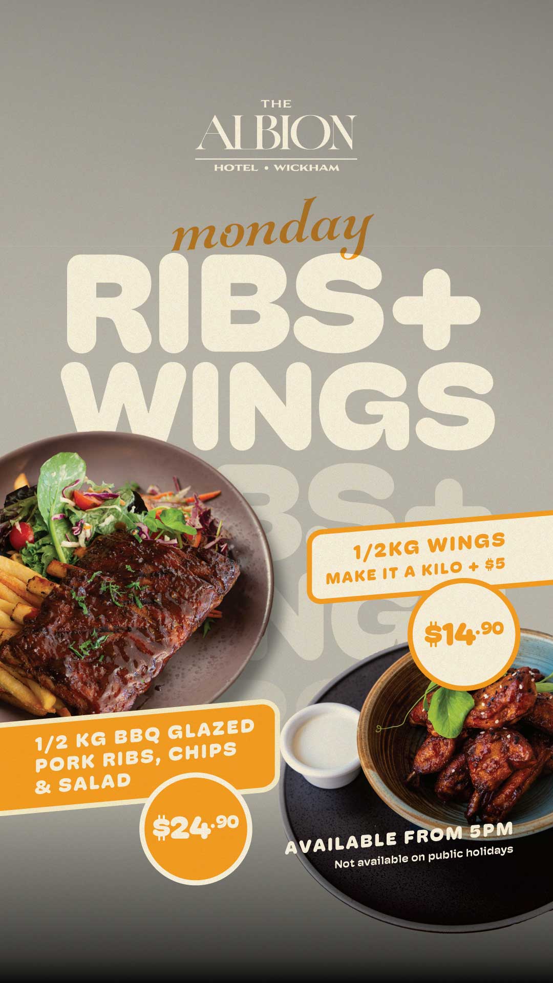 Monday Ribs & Wings
