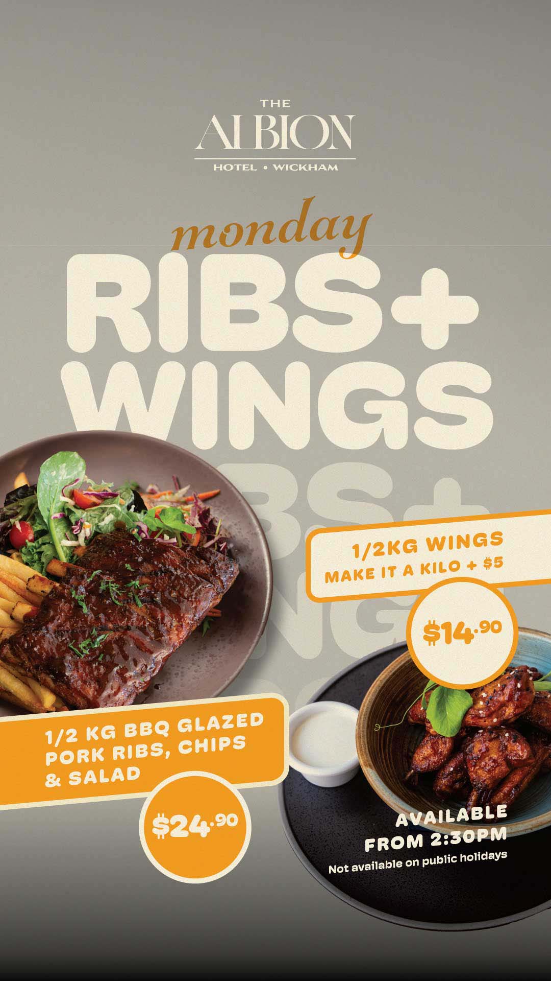 Monday Ribs & Wings