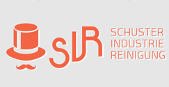 Oranges Logo von Schuster Industry Reinigung