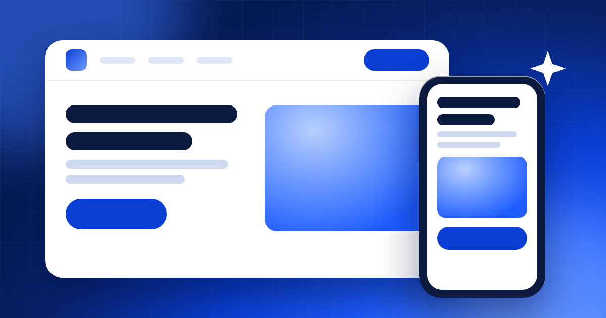 Illustration: a new website on a laptop and a phone