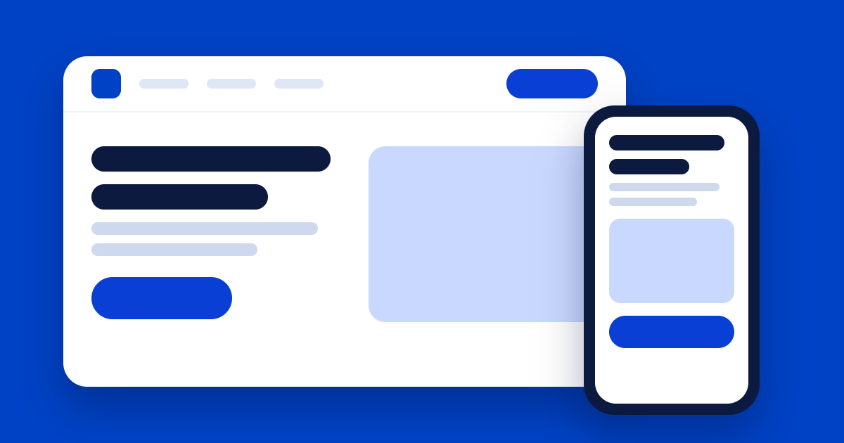 A new website on a laptop and a phone