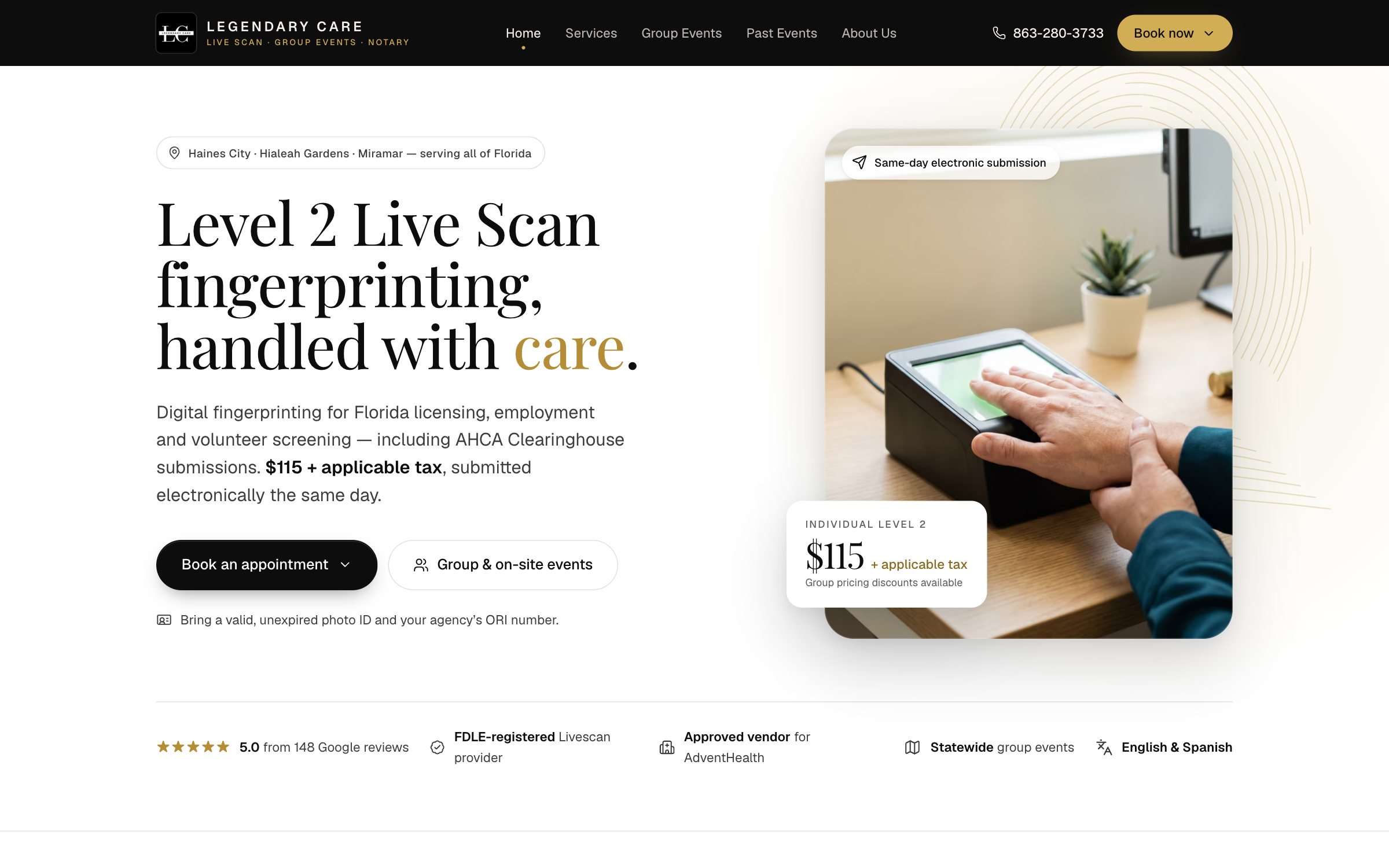 Legendary Care's new home page by Markito