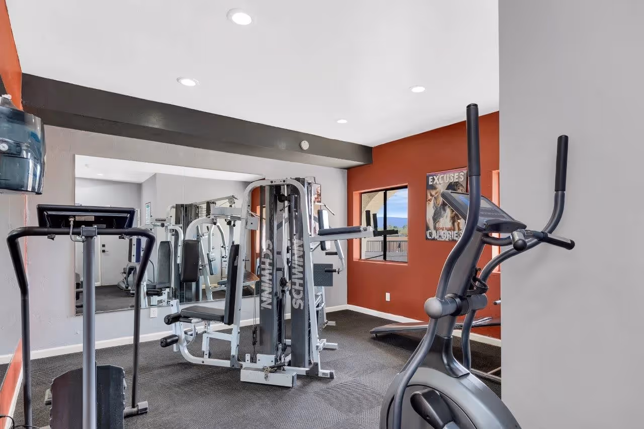 Fitness center with equipment 