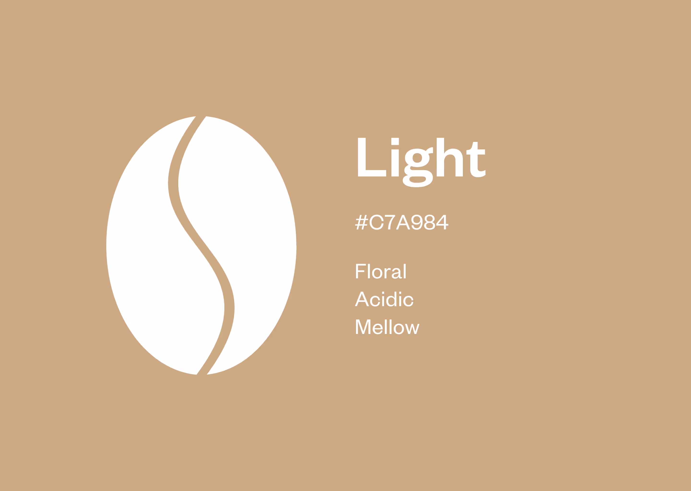 Light coffee roast profile; floral, acidic and mellow.