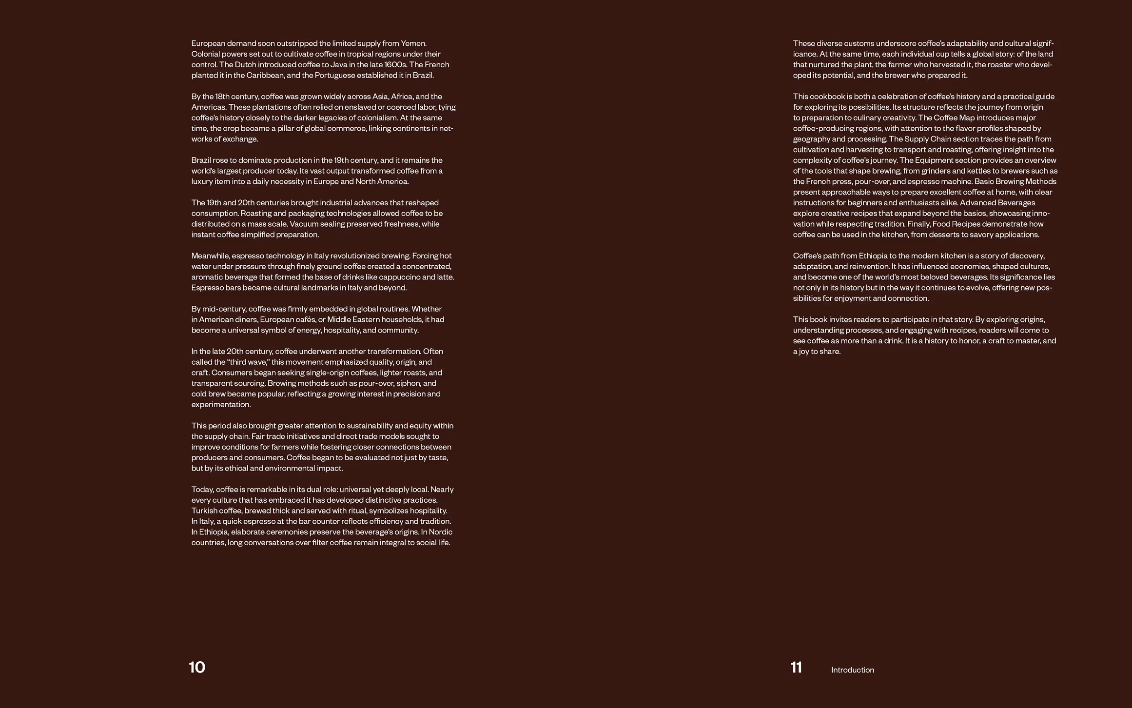 The coffee manual introduction continued.
