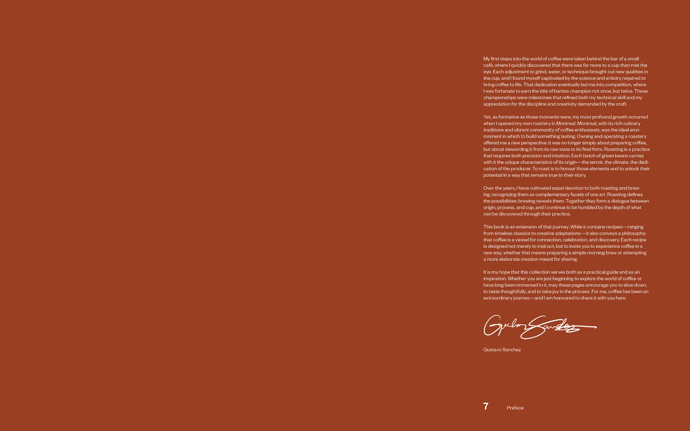The coffee manual's author's note. 