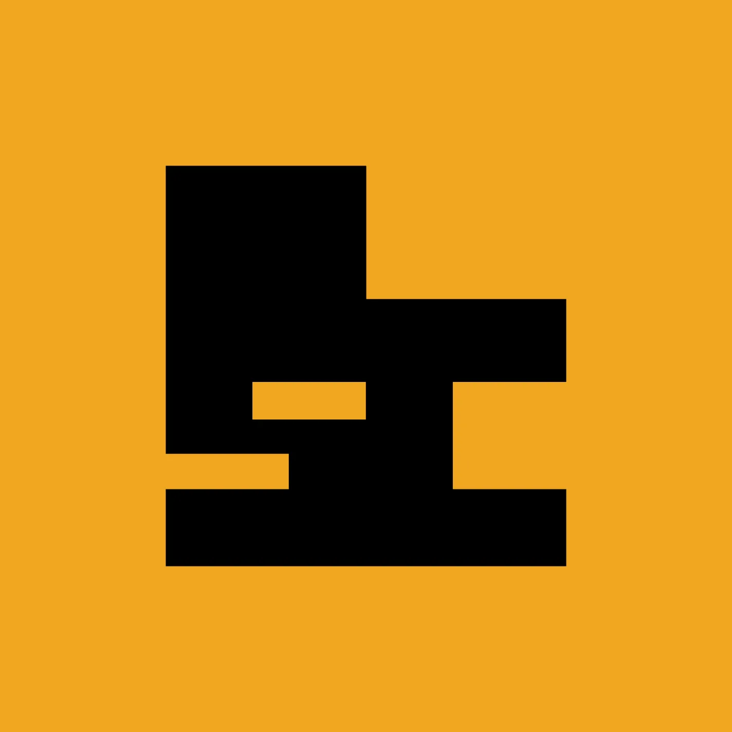 Secret City's monogram black logo on an orange background.