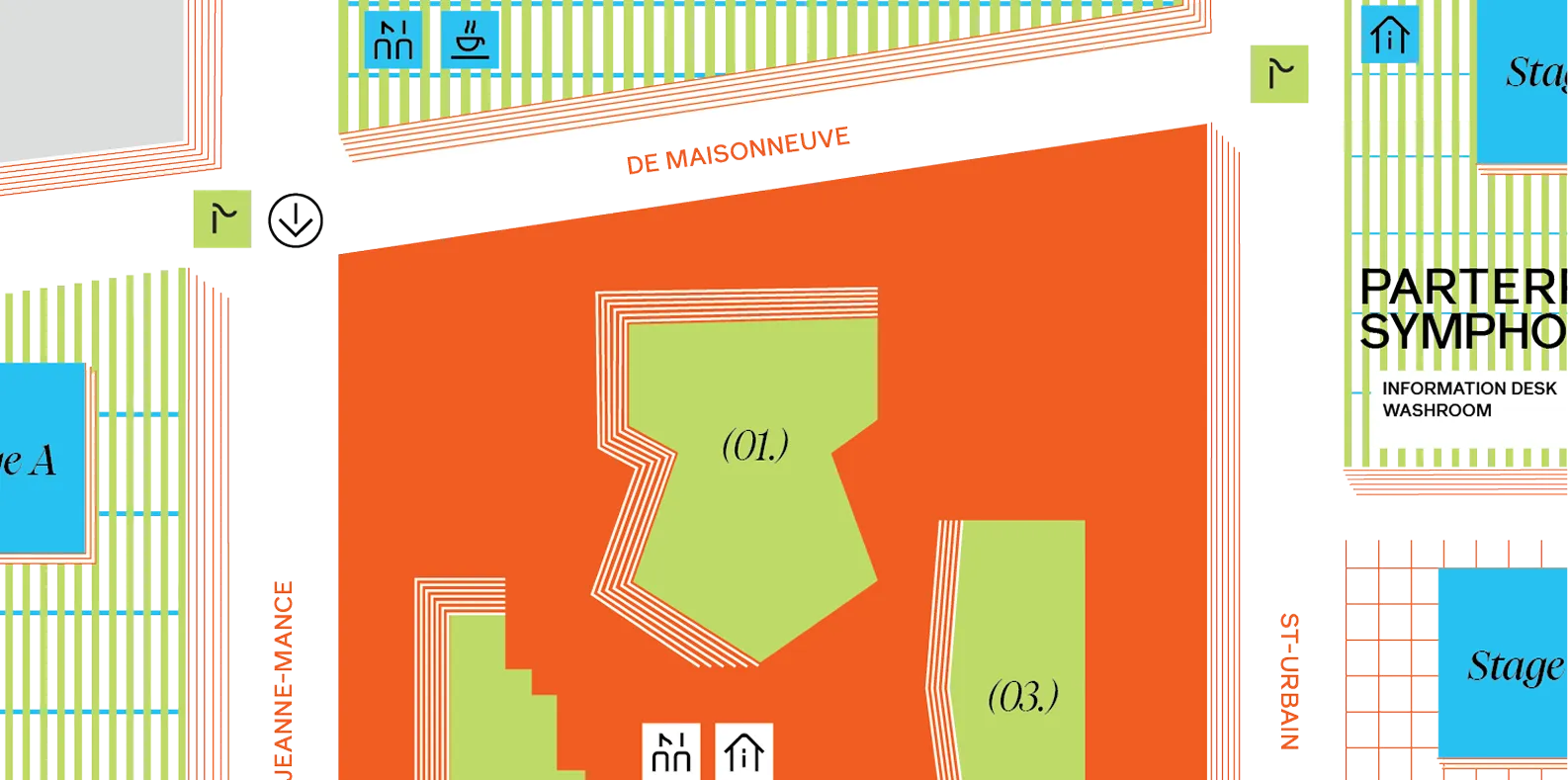 A cropped shot of the wayfinding map.