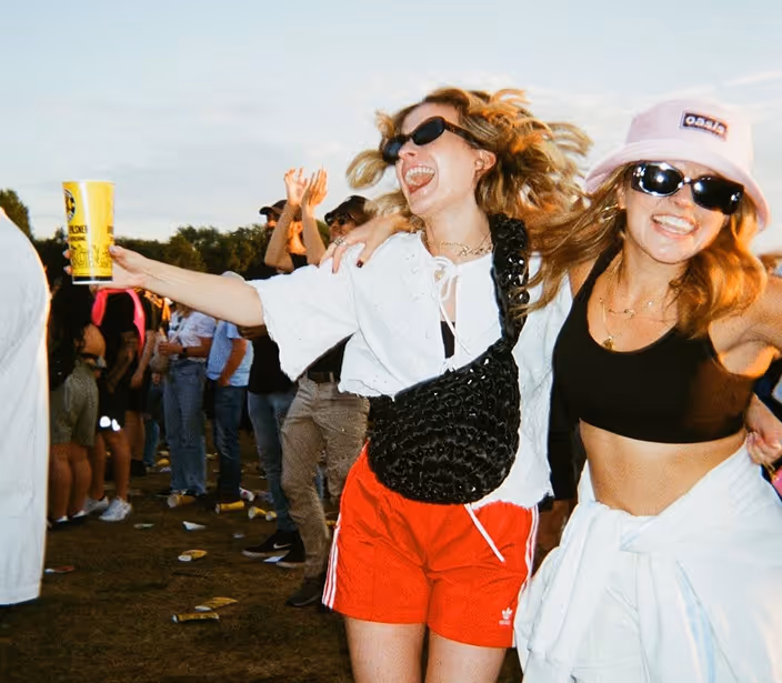 An outdoor scene of the festival.