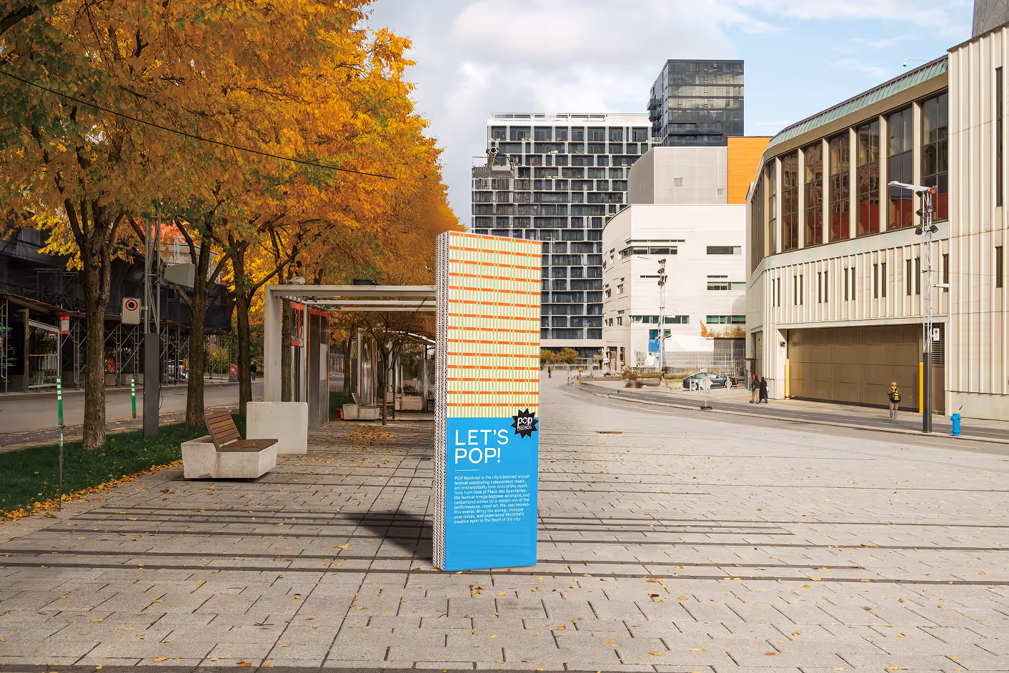 Informational signage mockup.