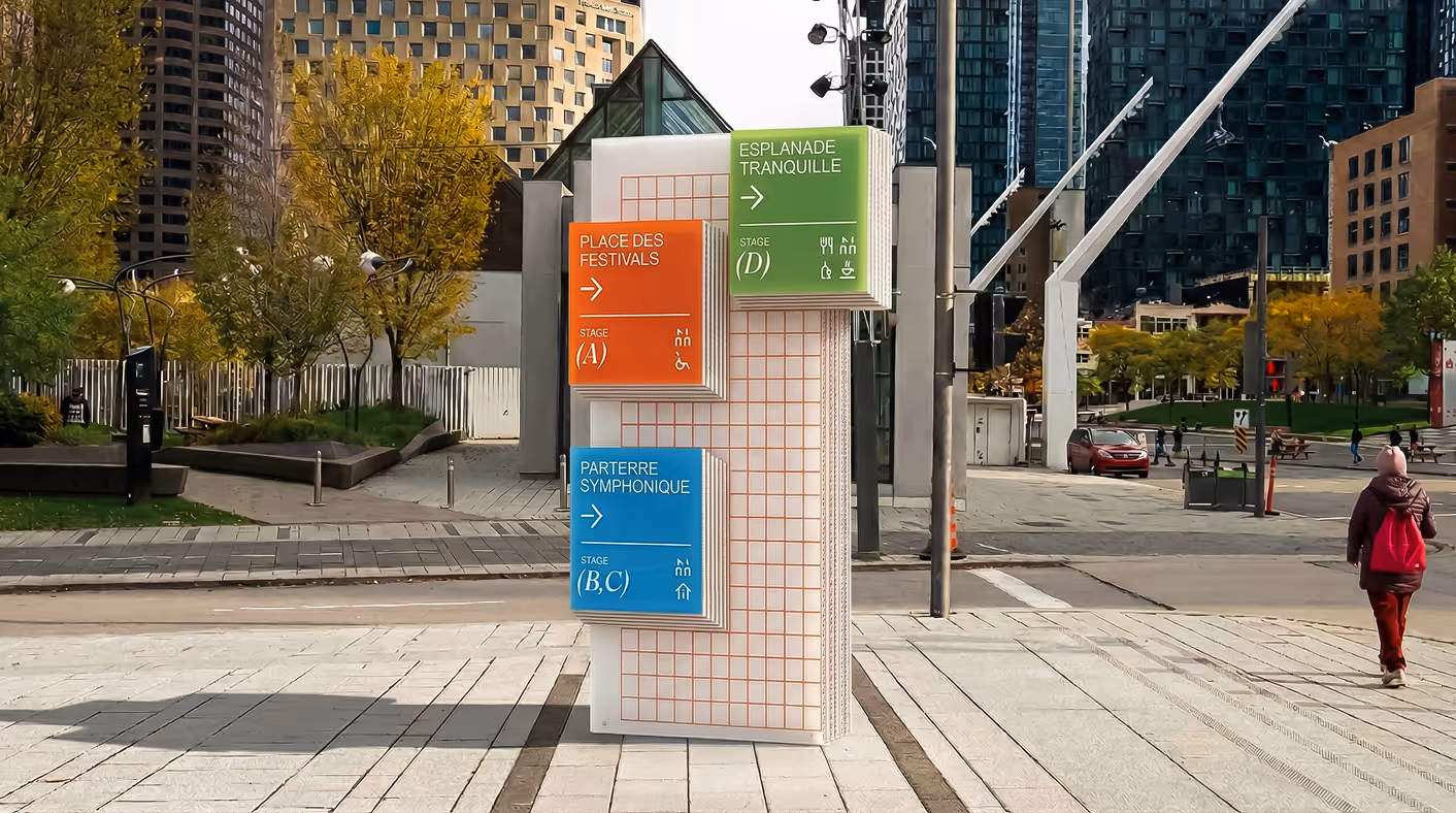 Directional signage mockup.