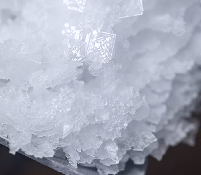 Sea salt crystals.