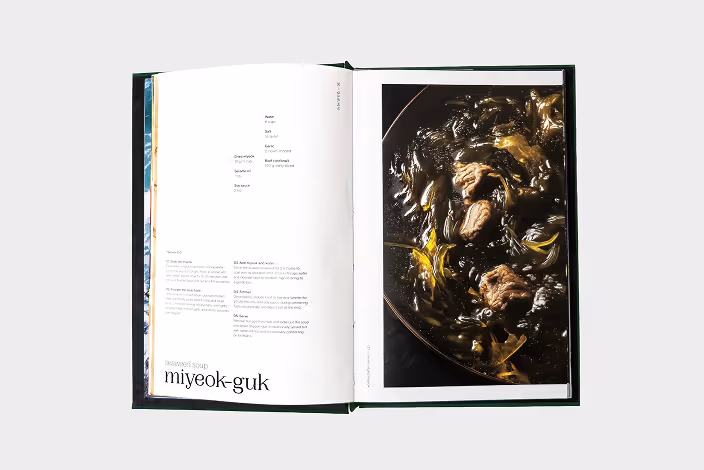 First layout of the cookbook.
