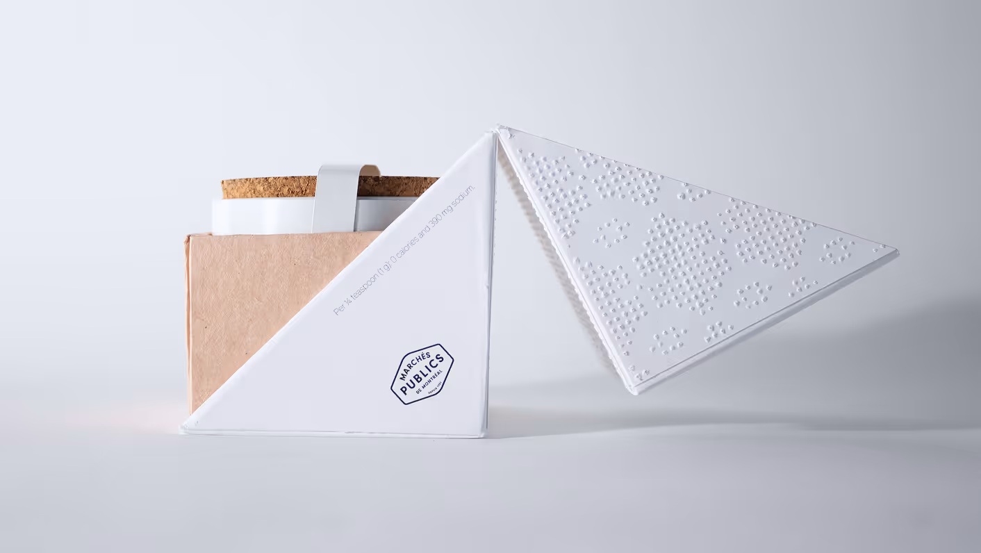 One of the sea salt packagings opened.