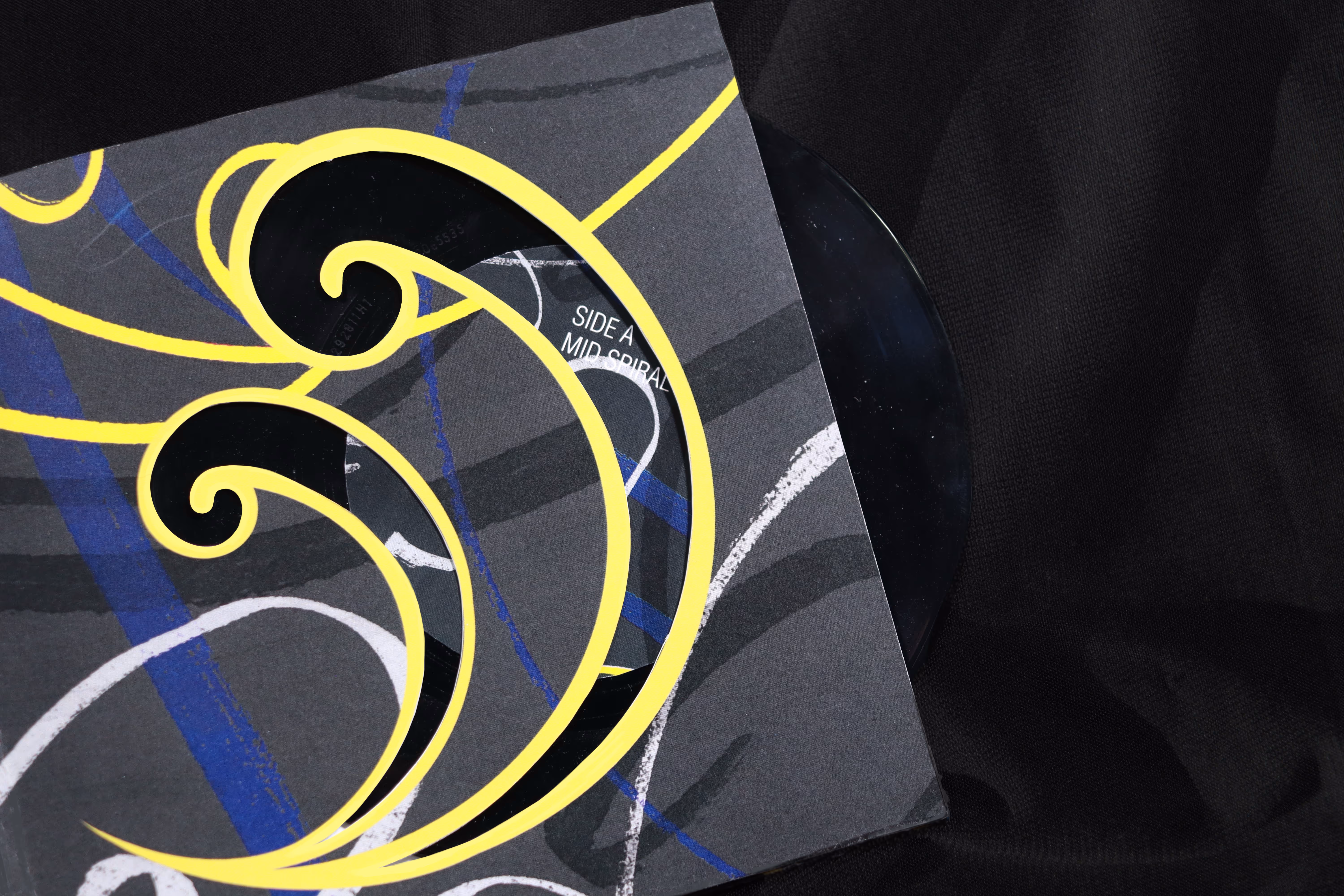 Close-up of the last page of the vinyl showing the vinyl sleeve