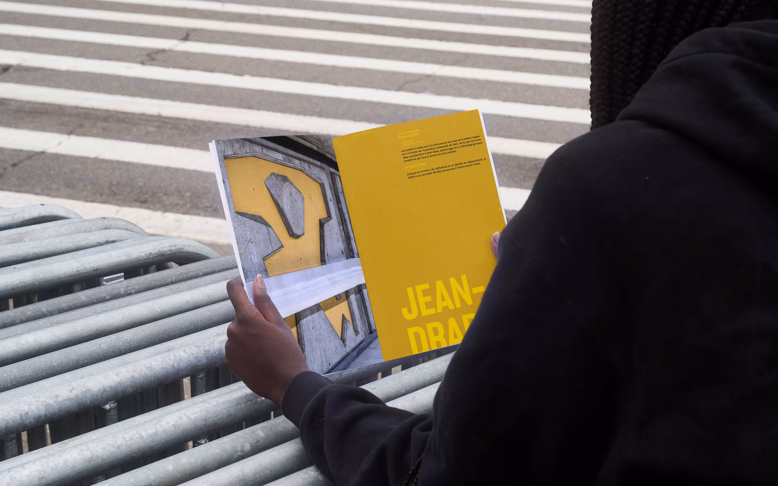 Somebody ready a book outside.