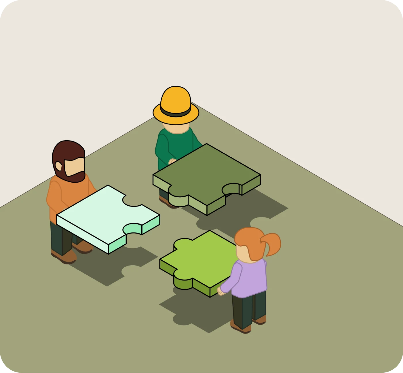 Willow partners fitting puzzle pieces together