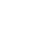 White shield icon centered inside a white circle on a black background.