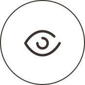 Simple black eye icon centered inside a black circle on a white background.