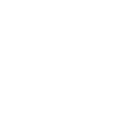 White outline icon of a container or storage box within a circle on a black background.