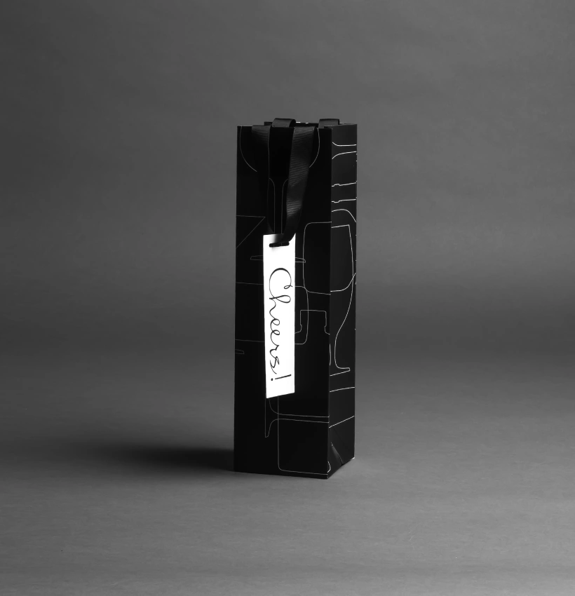 Custom wine gift bag with rope handle - distillpack.com